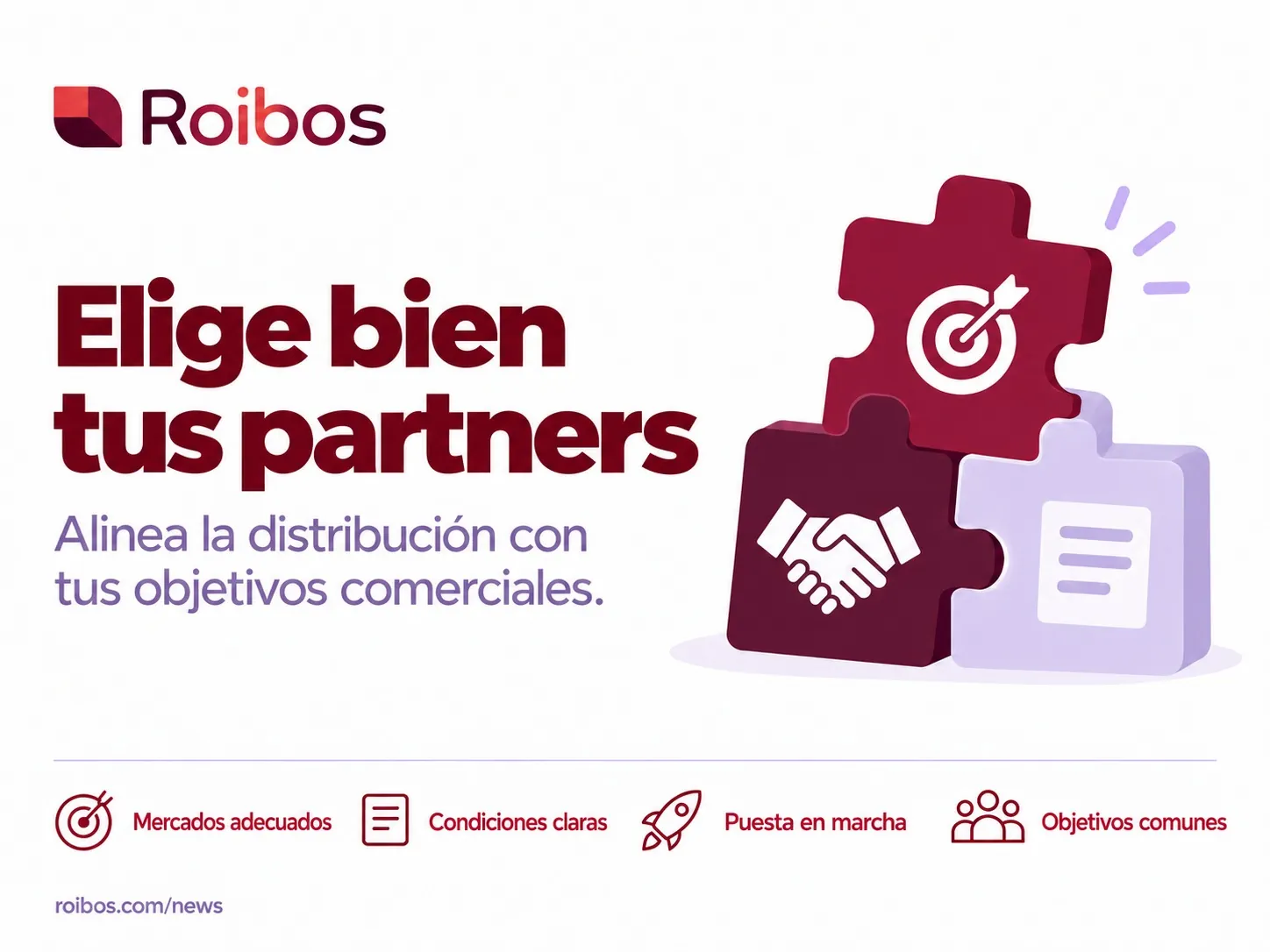 Infografía de Roibos: Cómo elegir partners de distribución B2B: cinco preguntas clave
